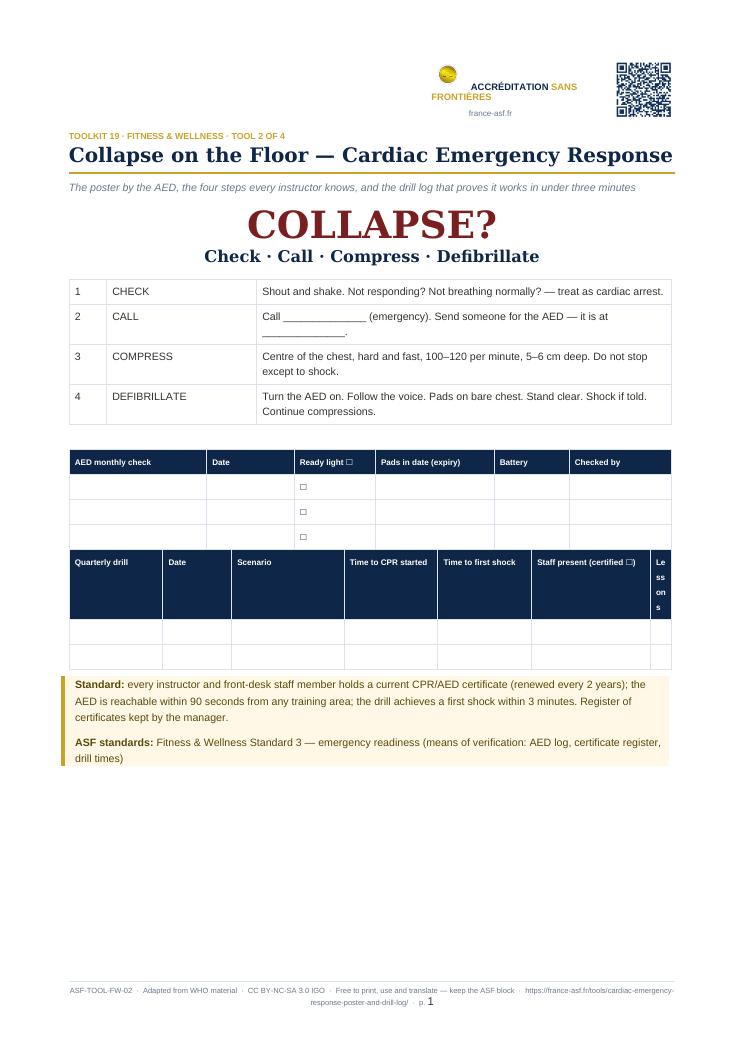 Collapse on the Floor — Cardiac Emergency Response
