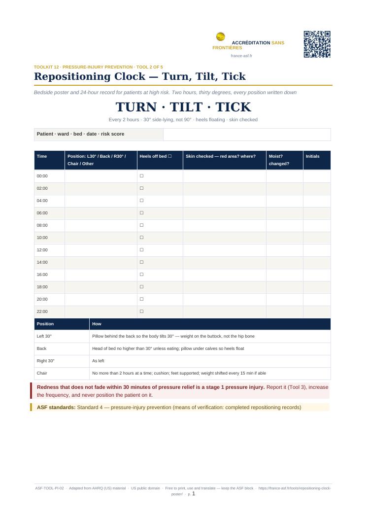 Repositioning Clock — Turn, Tilt, Tick